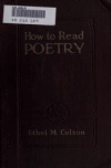 Book preview: How to read poetry by Ethel Maude (Colson) Brazelton