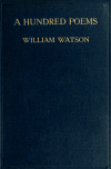 Book preview: A hundred poems by William Watson