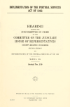 Book preview: Implementation of the Pretrial Services Act of 1982 : hearing before the Subcommittee on Crime of the Committee on the Judiciary, House of by United States. Congress. House. Committee on the J