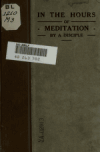 Book preview: In the hours of meditation by A disciple