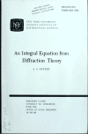 Book preview: An integral equation from diffraction theory by Arthur S Peters