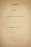 Book preview: Journal of the Senate of the State of South Carolina [serial] by South Carolina. General Assembly. Senate