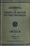 Book preview: Journal of the Society of Motion Picture Engineers (Volume 1930-1935) by Society of Motion Picture Engineers