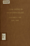 Book preview: Keeping Posted on Presbyterian College (Volume Vol. 7, No. 3) by Samuel W. cn Durant
