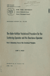 Book preview: The Kohn-Hulthen variational procedure for the scattering operator and the reactance operator; Part I: Elementary form of the variational principles by Harry Elecks Moses