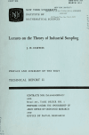 Book preview: Lectures on the theory of industrial sampling; preface and summary of the text by J. H Curtiss