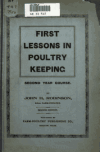 Book preview: ... First lessons in poultry keeping. Second year course.. by John Henry Robinson