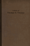 Book preview: Letters of Thomas E. Thomas by Thomas Ebenezer Thomas