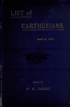 Book preview: List of Carthusians, 1800-1879 by W. D. (William Douglas) Parish
