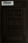 Book preview: The longer commentary of R. David Kimhi on the first book of Psalms (I-X, XV-XVII, XIX, XXII, XXIV) by David Kimhi