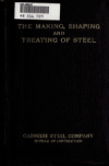 Book preview: The making, shaping and treating of steel by J. M. (James McIntyre) Camp