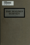 Book preview: The Malden survey : a report on the church plants of a typical city : showing the use of the Interchurch World Movement score card and standards for by Interchurch World Movement of North America