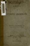 Book preview: A manual of cursive shorthand by Hugh Longbourne Callendar