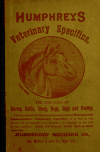 Book preview: Manual of veterinary specific homeopathy by Frederick Humphreys
