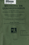 Book preview: Medicina de quadrupedibus : an early ME. version with introduction, notes, translation and glossary by Joseph Delcourt