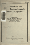 Book preview: Mistakes of the Interchurch steel report: by E. Victor (Edwin Victor) Bigelow