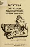 Book preview: Montana game wardens' and peace officers' retirement system member handbook (Volume 2000) by Montana. Public Employees' Retirement Board