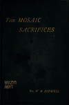 Book preview: The Mosaic sacrifices in Leviticus I. - VIII by W.M Rodwell