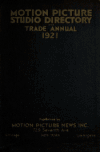 Book preview: Motion picture studio directory and trade annual 1921 by William Allen Johnston