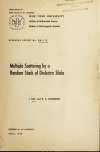 Book preview: Multiple scattering by a random stack of dielectric slabs. N.Y., 1958 by I Kay