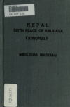 Book preview: Nepal, the birth place of Kalidas; [synopsis by Muralidhar Bhattarai
