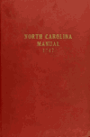 Book preview: North Carolina manual [serial] (Volume 1947) by North Carolina. Secretary of State