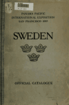 Book preview: Official Swedish catalogue, Panama-Pacific International Exposition, San Francisco, 1915 by Sweden