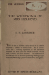 Book preview: The widowing of Mrs. Holroyd; a drama in three acts by D. H. (David Herbert) Lawrence