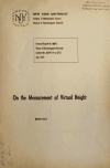 Book preview: On the measurement of virtual height by Irvin W Kay