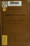 Book preview: A personal journal of the seige of Lucknow by Robert Patrick Anderson