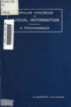 Book preview: Popular handbook of musical information; by Adolph Pochhammer