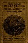 Book preview: Prairie Farmer's directory of Hancock County, Indiana, 1921 by T. F. (Thomas Finlayson) Henderson