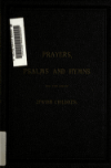 Book preview: Prayers, psalms and hymns for the use of Jewish children by Louis Ginzberg