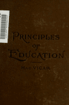 Book preview: Principles of education by Malcolm MacVicar