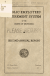 Book preview: Public Employees' Retirement System of the state of Montana ... annual report (Volume 1947) by Montana. Public Employees' Retirement System