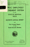 Book preview: Public Employees' Retirement System of the state of Montana ... annual report (Volume 1956) by Montana. Public Employees' Retirement System