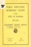 Book preview: Public Employees' Retirement System of the state of Montana ... annual report (Volume 1963) by Montana. Public Employees' Retirement System