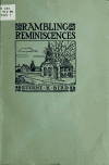 Book preview: Rambling reminiscences: an intimate excursion through the highways and byways of old Hackensack (Volume 2) by Eugene K Bird