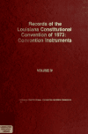 Book preview: Records of the Louisiana Constitutional Convention of 1973 (Volume 4) by Louisiana. Constitutional Convention (1973)