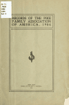 Book preview: Records of the Pike family association of America (Volume 2) by Pike family association