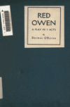 Book preview: Red Owen by Arnold Bax