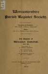 Book preview: The register of Worcester Cathederal, 1693-1811 by Worcester Cathedral