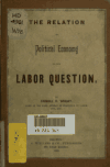 Book preview: The relation of political economy to the labor questions by Carroll Davidson Wright