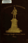 Book preview: Report of the exercises at the dedication of the statue of Ebenezer Knight Dexter presented to the city by Henry C. Clark ... June 29, 1894 by Providence (R.I.)