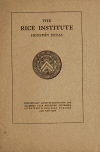 Book preview: Rice University General announcements (Volume 1919-1920) by Wilfrid Scawen Blunt