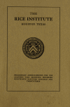 Book preview: Rice University General announcements (Volume 1923/24) by Village Pizzeria