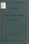 Book preview: Roster of Company I, 24th Regiment, Massachusetts Volunteers by 1861-1866 Massachusetts Infantry. 24th Regiment