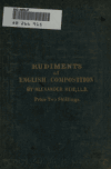 Book preview: Rudiments of English composition by Alexander Reid