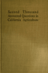 Book preview: Second thousand answered questions in California agriculture by Edward James Wickson
