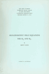 Book preview: Self-consistent field equations for H2 and H3 by Ernest Bauer